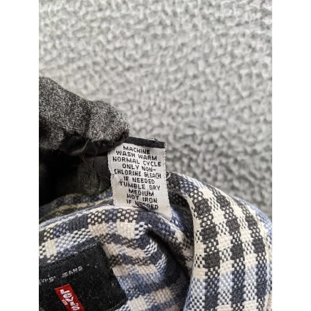 Levi's Shirt Men's XL Button Up Long Sleeve Cotton Blue Multi Plaid